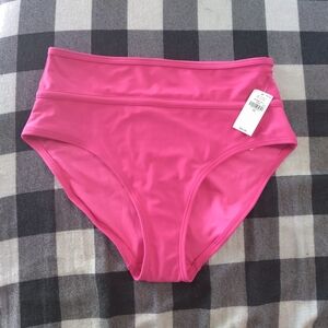 SPRING SALE**New with tags Hot pink high waisted swim bottoms